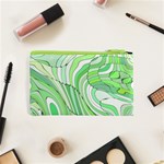 Retro Abstract Green Cosmetic Bag (XS) Back