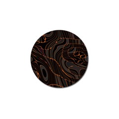 Retro Abstract Orange Black Golf Ball Marker