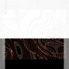 Retro Abstract Orange Black Rectangular Jigsaw Puzzl by ImpressiveMoments