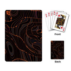 Retro Abstract Orange Black Playing Card by ImpressiveMoments