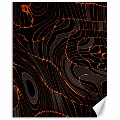 Retro Abstract Orange Black Canvas 16  X 20  