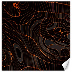 Retro Abstract Orange Black Canvas 20  X 20   by ImpressiveMoments