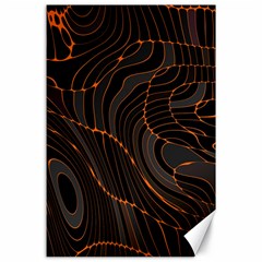 Retro Abstract Orange Black Canvas 24  X 36 