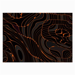 Retro Abstract Orange Black Large Glasses Cloth