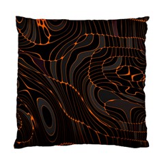 Retro Abstract Orange Black Standard Cushion Cases (two Sides) 