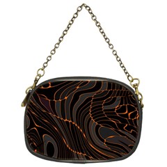 Retro Abstract Orange Black Chain Purses (two Sides)  by ImpressiveMoments