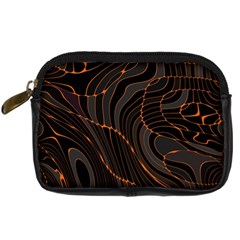 Retro Abstract Orange Black Digital Camera Cases by ImpressiveMoments