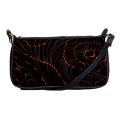 Retro Abstract Orange Black Shoulder Clutch Bags by ImpressiveMoments