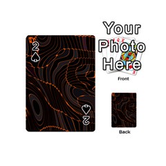 Retro Abstract Orange Black Playing Cards 54 (mini) 