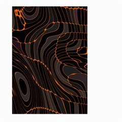 Retro Abstract Orange Black Large Garden Flag (two Sides) by ImpressiveMoments