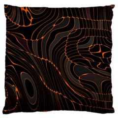 Retro Abstract Orange Black Large Cushion Cases (two Sides) 