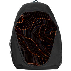 Retro Abstract Orange Black Backpack Bag by ImpressiveMoments