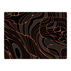 Retro Abstract Orange Black Double Sided Flano Blanket (mini) 