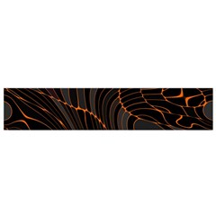 Retro Abstract Orange Black Flano Scarf (small)  by ImpressiveMoments