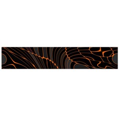 Retro Abstract Orange Black Flano Scarf (large) 