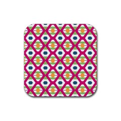 Honeycomb In Rhombus Pattern Rubber Coaster (square)