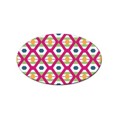 Honeycomb In Rhombus Pattern Sticker (oval)