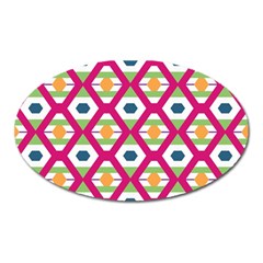 Honeycomb In Rhombus Pattern Magnet (oval)