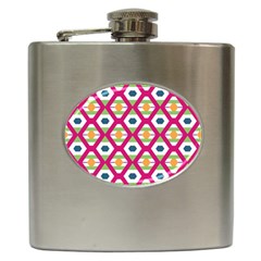 Honeycomb In Rhombus Pattern Hip Flask (6 Oz) by LalyLauraFLM