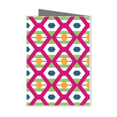 Honeycomb In Rhombus Pattern Mini Greeting Cards (pkg Of 8) by LalyLauraFLM