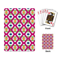 Honeycomb In Rhombus Pattern Playing Cards Single Design by LalyLauraFLM