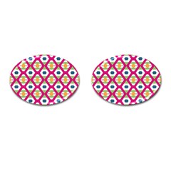 Honeycomb In Rhombus Pattern Cufflinks (oval)