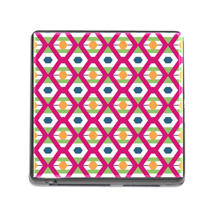 Honeycomb in rhombus pattern Memory Card Reader (Square)