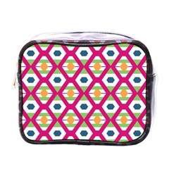 Honeycomb In Rhombus Pattern Mini Toiletries Bag (one Side)