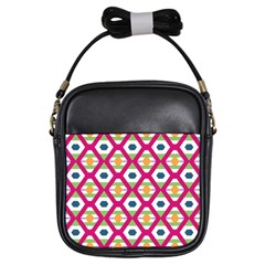 Honeycomb In Rhombus Pattern Girls Sling Bag