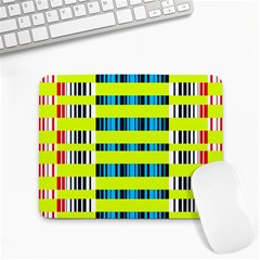 Rectangles And Vertical Stripes Pattern Small Mousepad by LalyLauraFLM