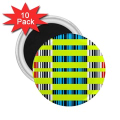 Rectangles And Vertical Stripes Pattern 2 25  Magnet (10 Pack)