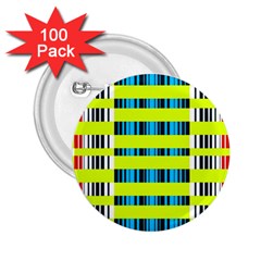 Rectangles And Vertical Stripes Pattern 2 25  Button (100 Pack)