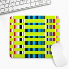 Rectangles And Vertical Stripes Pattern Large Mousepad by LalyLauraFLM