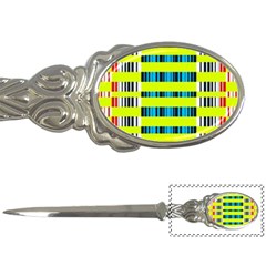 Rectangles And Vertical Stripes Pattern Letter Opener