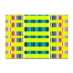 Rectangles And Vertical Stripes Pattern Sticker A4 (10 Pack)