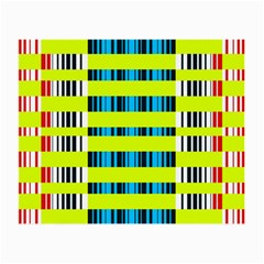 Rectangles And Vertical Stripes Pattern Small Glasses Cloth by LalyLauraFLM