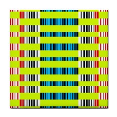 Rectangles And Vertical Stripes Pattern Face Towel