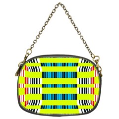 Rectangles And Vertical Stripes Pattern Chain Purse (two Sides) by LalyLauraFLM