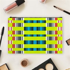 Rectangles And Vertical Stripes Pattern Cosmetic Bag (large)