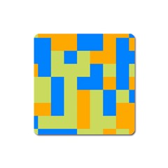 Tetris Shapes Magnet (square) by LalyLauraFLM