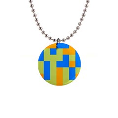 Tetris Shapes 1  Button Necklace by LalyLauraFLM