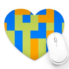 Tetris Shapes Heart Mousepad by LalyLauraFLM