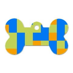 Tetris Shapes Dog Tag Bone (one Side)