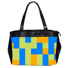 Tetris Shapes Oversize Office Handbag (2 Sides) by LalyLauraFLM