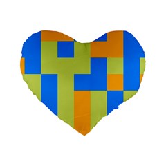 Tetris Shapes Standard 16  Premium Heart Shape Cushion 