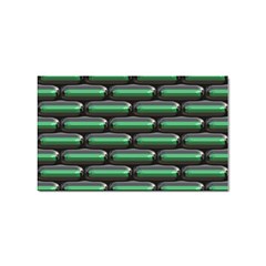 Green 3d Rectangles Pattern Sticker (rectangular)