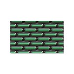 Green 3D rectangles pattern Sticker Rectangular (10 pack) Front