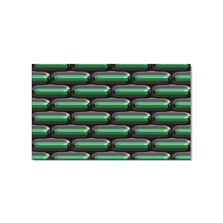 Green 3D rectangles pattern Sticker Rectangular (10 pack)