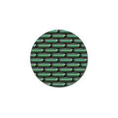 Green 3d Rectangles Pattern Golf Ball Marker