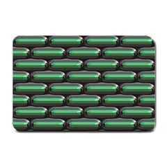 Green 3d Rectangles Pattern Small Doormat